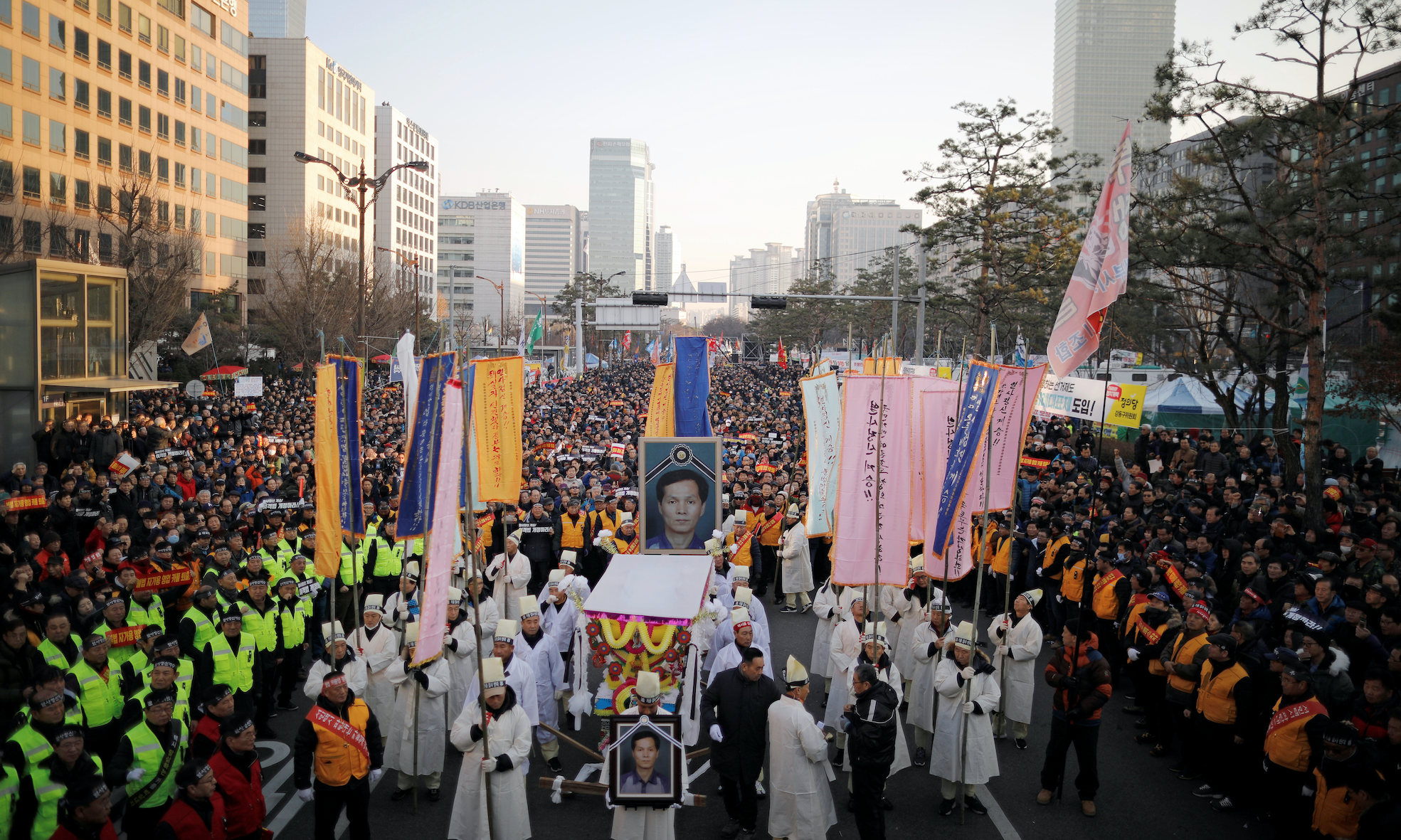 South Korean labour protest Dec 2018