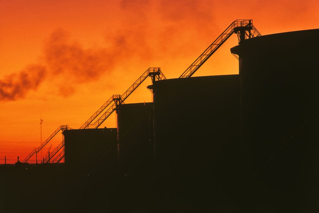 Oil refinery in Edmonton Alberta, Canada