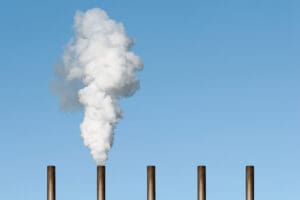 thick white smoke with blue sky (XXL)