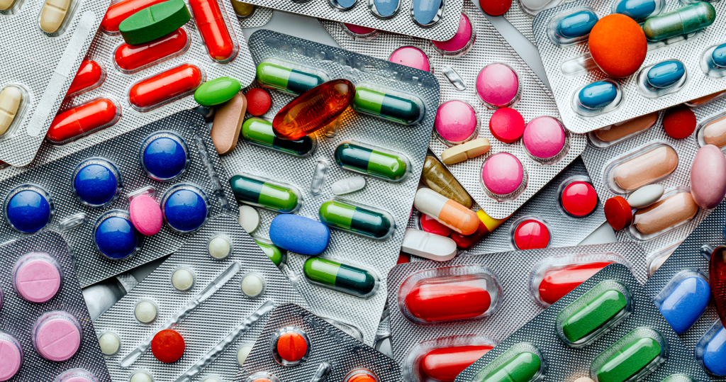 packages of prescription drugs