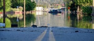 Flooded road