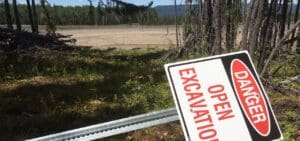 Warning sign near Progress Energy's largest unlicensed dam. Photo: Ben Parfitt.