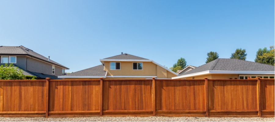 Photo: Vancouver houses behind a fence