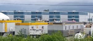 Modular housing for LNG Canada workers, Kitimat BC/ Photo credit Marc Lee