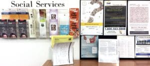 Information display at Vancouver Public Library Central Branch
