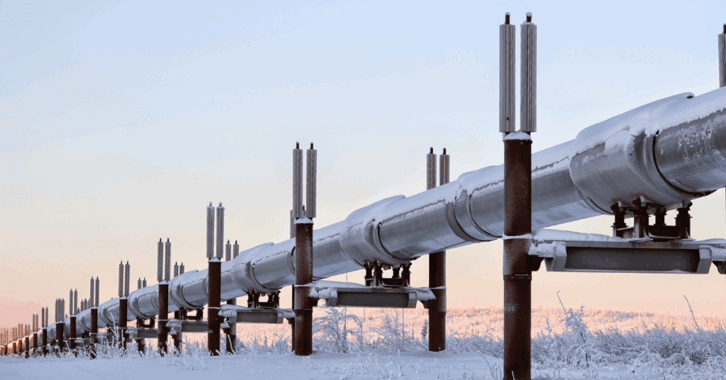 over-ground pipelines in northern climate