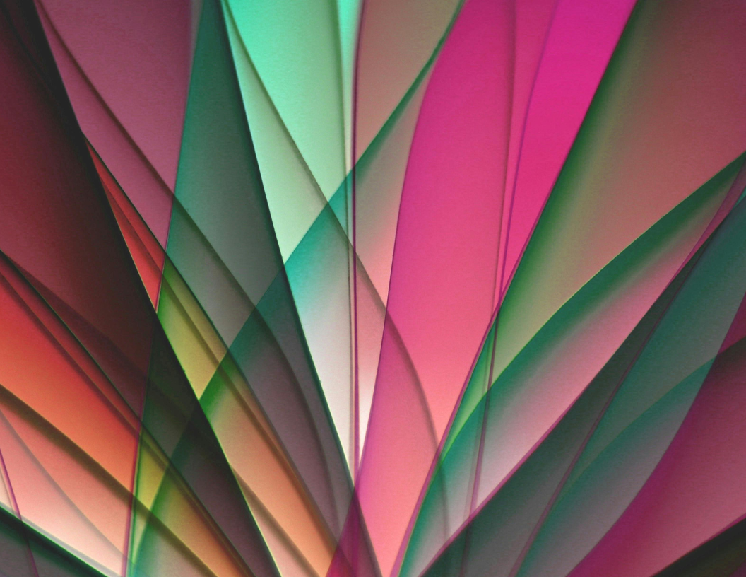 visual image of colourful page-like folds