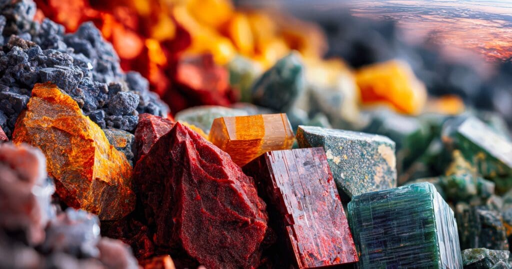 Image of pile of coloured rocks