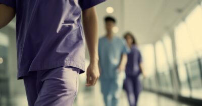 Nurses walking in hospital